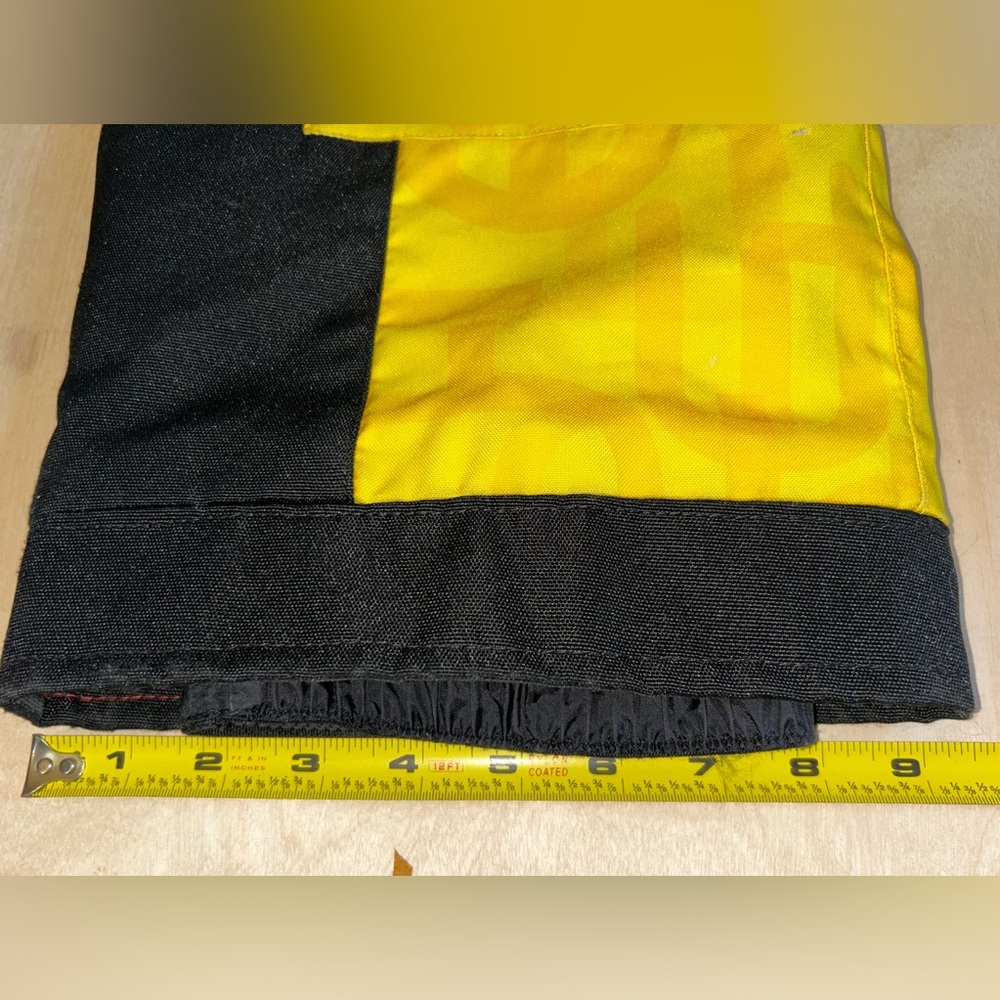 Obermeyer EXTENDED LENGTH Junior Sz 10 Snow Ski Snowboard Pants Yellow Black - Picture 4 of 16